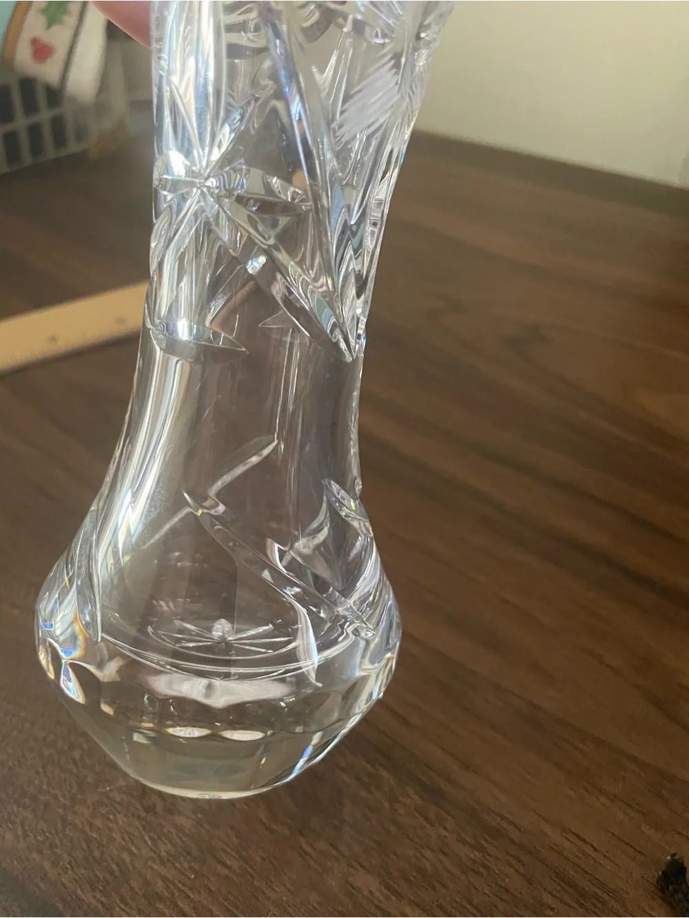 Clear Cut Crystal Bud Vase - Clear